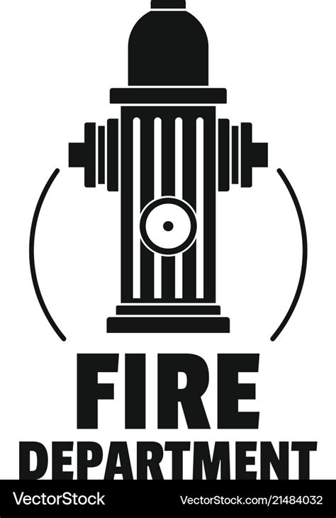 Fire department logo simple style Royalty Free Vector Image