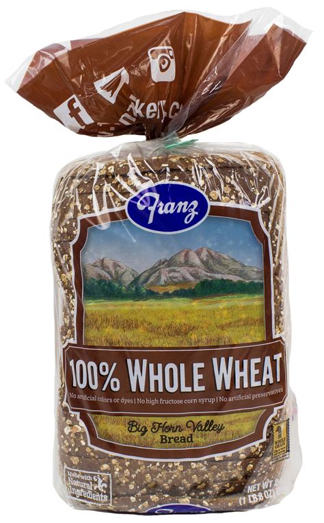 Franz 100% Whole Wheat Bread, 24 oz - Walmart.com