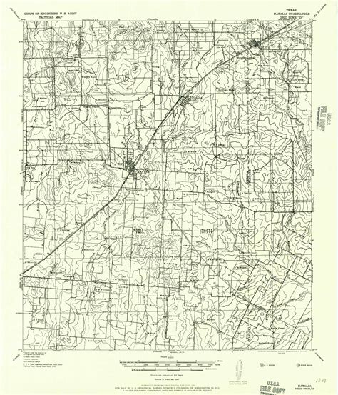 Natalia, Texas 1942 (1956) USGS Old Topo Map Reprint 15x15 TX Quad 111297 - OLD MAPS