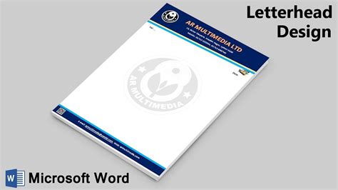 MS Word Tutorial: How to Make Letterhead Design in Microsoft Word 2019 ...