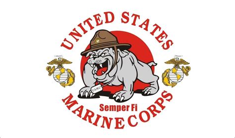 US MARINES CORP BULLDOG MASCOT 3X5 FLAG FL767 grommets united states military | eBay