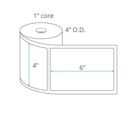 4x2 Direct Thermal Labels - Fanfolded