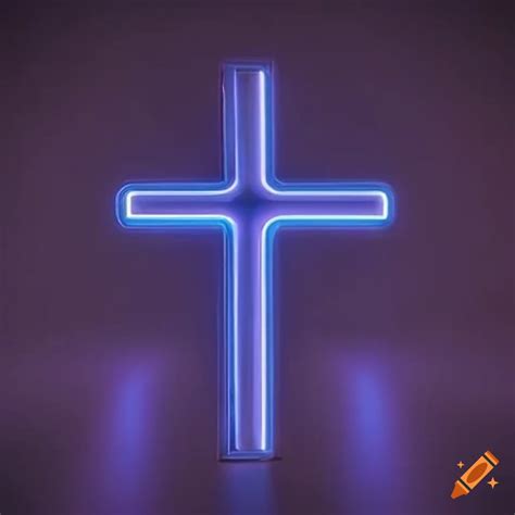 Neon cross symbol
