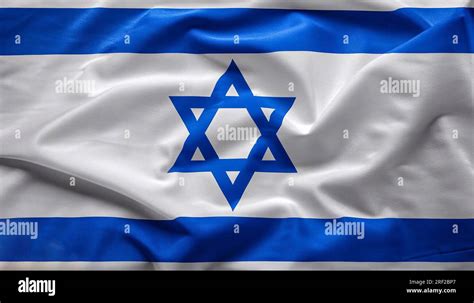 Israel waving flag wide format Stock Photo - Alamy