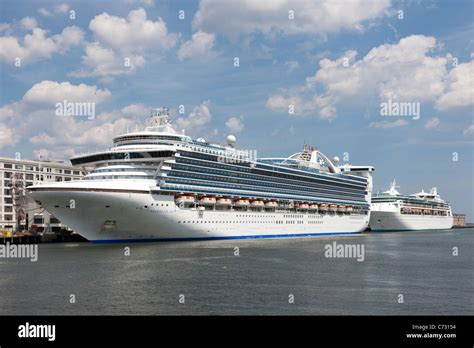 Cruise ships docked at the Black Falcon Cruise Port, Boston ...