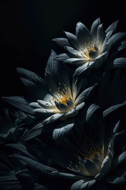 Premium AI Image | Dark flowers