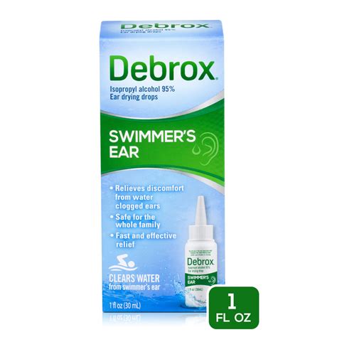 Debrox Swimmers Ear Relief Ear Drying Drops, Water Clogged Relief, 1 Oz