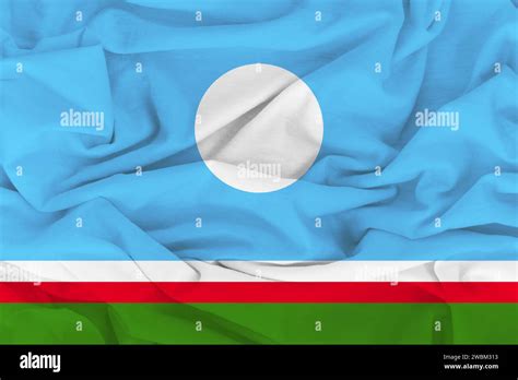 Flag of Sakha Republic, Fabric flag of Sakha Republic. Sakha Republic ...