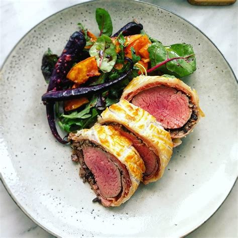 [Homemade]Beef Wellingtons with roast vegetable salad | Fine dining ...