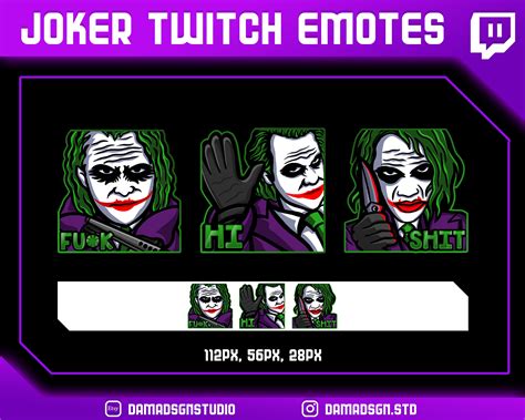 Joker Twitch Emotes Discord Emotes - Etsy