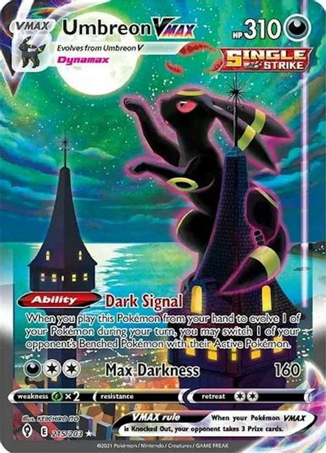 Pokemon Evolving Skies Umbreon VMAX 215/203 NEAR MINT (NM) | DA Card World