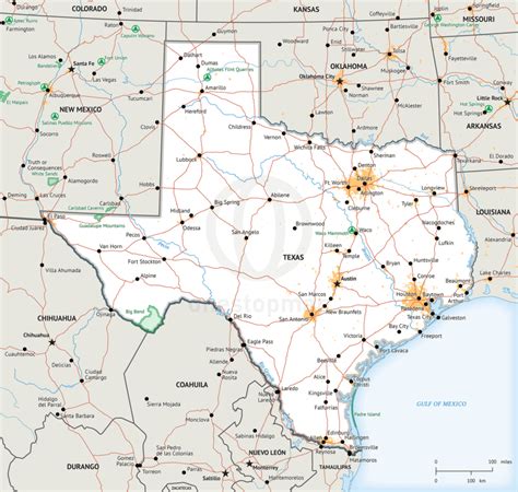 Free vector map of Texas outline | One Stop Map