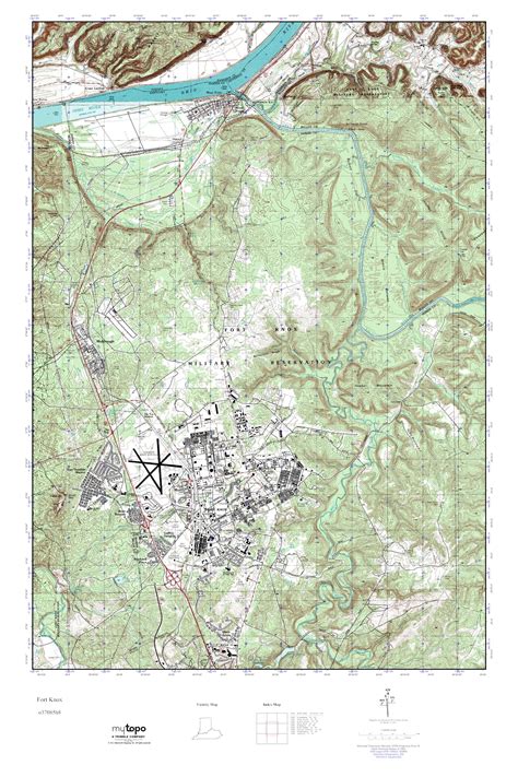 MyTopo Fort Knox, Kentucky USGS Quad Topo Map