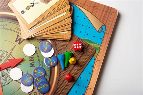 Board Games with Dice with Numbers and a Playing Field Stock Image ...