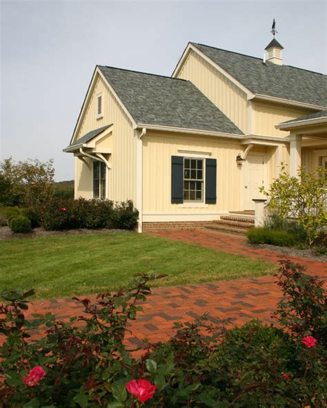 New Old Farmhouse: Brick Pathway leading to front entry