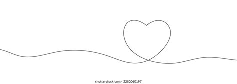 Continuous Line Drawing Hand Drawn Heart Stock Vector (Royalty Free ...