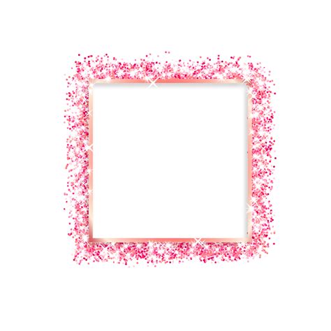 Glitter Sequins Vector Hd Images, Beautiful Pink Glitter Decoration Frame With Gradient Border ...
