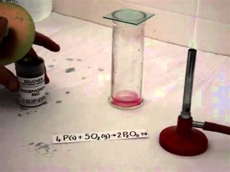 Phosphorus burns in oxygen - YouTube