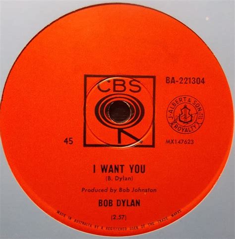 Bob Dylan - I Want You (1966, Vinyl) | Discogs