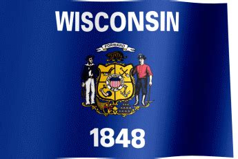 Flag of Wisconsin (GIF) - All Waving Flags