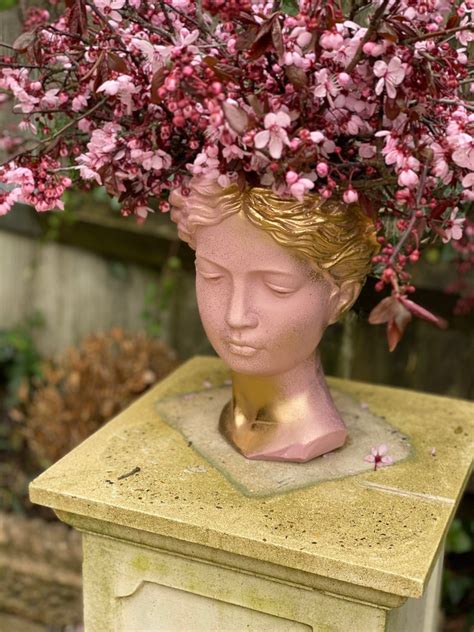 Goddess Grecian Head Face Bust Flower Vase/pot in Pink and - Etsy Ireland | Flower vases ...