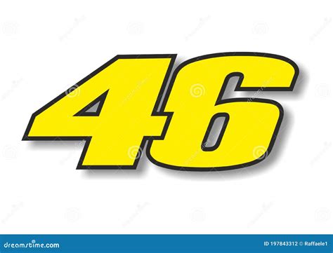 Logo de Valentino Rossi 46 stock de ilustración. Ilustración de personas - 197843312