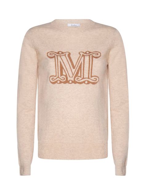 Max Mara Logo Detailed Long In Beige | ModeSens