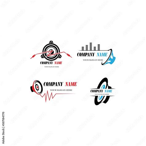 Speaker Logo design. Sound Systems Logo design Stock Vector | Adobe Stock