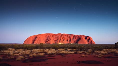 Premium AI Image | Night view of Uluru Ayers Rock