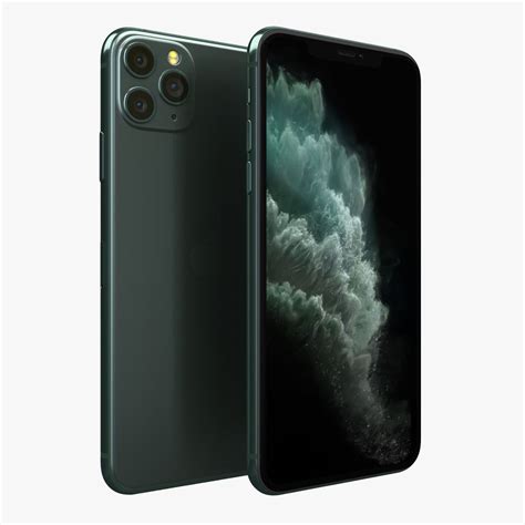 Apple iPhone 11 Pro Max Midnight Green 3D Model $39 - .3ds .c4d .fbx ...