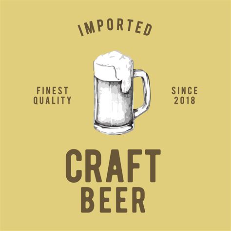 Craft beer logo design vector - Download Free Vectors, Clipart Graphics ...