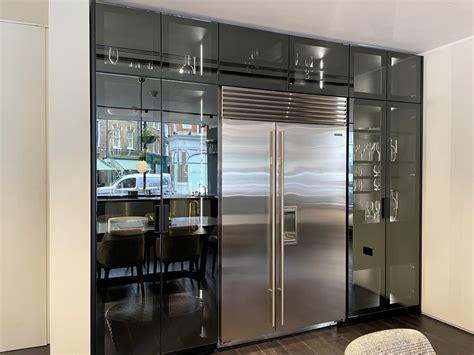 Ex Display Poliform Fume Glass Cabinets | The Used Kitchen Company