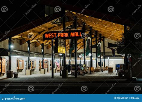 West Park Mall at Night - the Mall Has Several Tourist Gift Shops ...