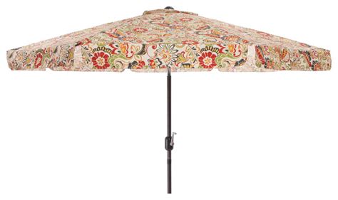 Pillow Perfect Multicolored Floral 9-foot Patio Umbrella - Contemporary - Outdoor Umbrellas - by ...