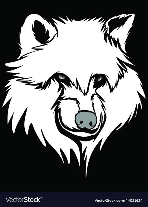 White wolf Royalty Free Vector Image - VectorStock