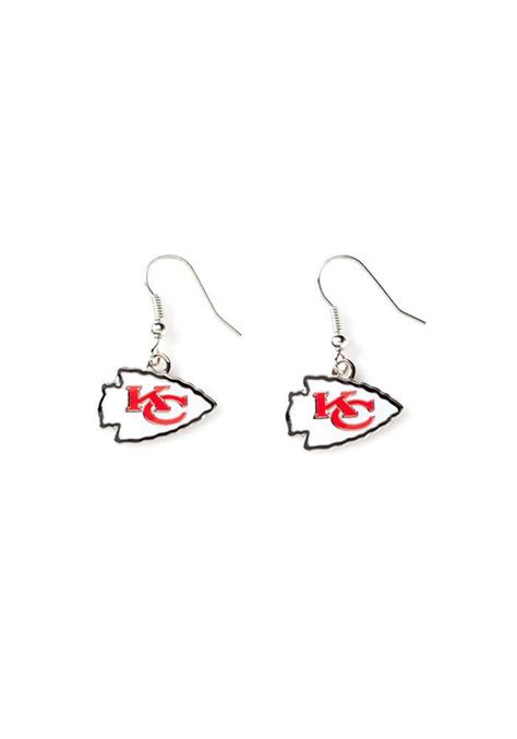 Kansas City Chiefs Logo Dangle Womens Earrings - Red