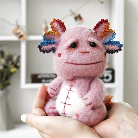 Axolotl crochet pattern axolotl plush crochet baby dragon | Etsy