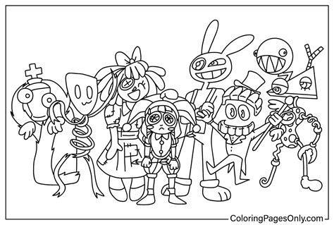 The Amazing Digital Circus Color Page - The Amazing Digital Circus Coloring Pages - Colori ...