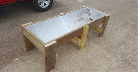 Texas Woodsman: Cattle Feed Trough - Made from Extra Wood & a Plastic ...