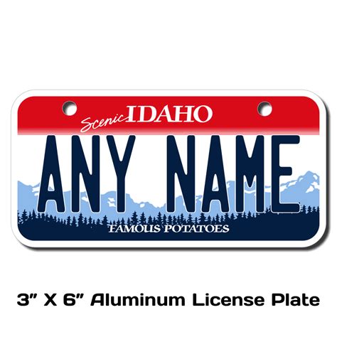 Idaho Replica State License Plate for Bikes, Bicycles, ATVs, Cart, Walkers, Motorcycles, Wagons ...