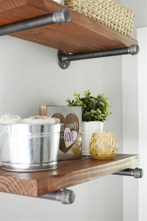 DIY Modern Farmhouse Wood & Metal Shelves | The Modern Tulip | Bloglovin’