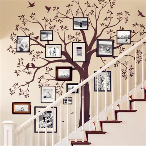 Huge Family Tree Wall Decal Vinyl Stickers Decor, Staircase Family Tree ...