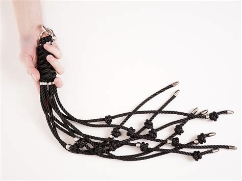 CAT-O-NINE TAILS Rope Whip Medium With Metal Tips in Black - Etsy