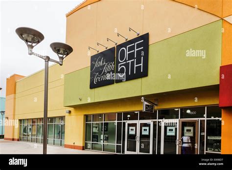 The sign of Saks Fifth Avenue, Off 5th at the Outlet Mall in Oklahoma ...