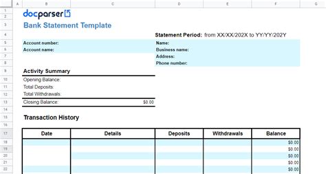 10 Free Bank Statement Template Excel Excel Templates - vrogue.co