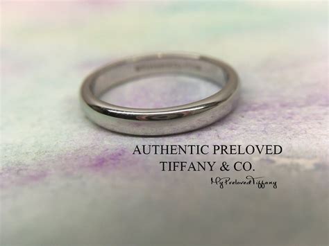 Preloved Tiffany & Co. Lucida Platinum Pt950 Classic Wedding Band Ring 3mm #6