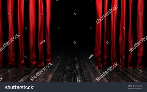 Red Velvet Stage Curtains With Stage Floor Stock Photo 29053030 : Shutterstock