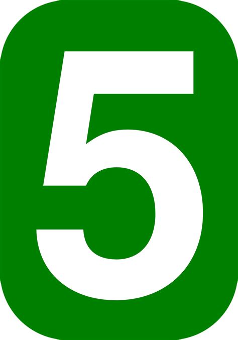 Five,5,rounded,rectangle,green - free image from needpix.com