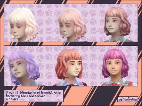 The Sims Resource - Sweet purple hair for Children