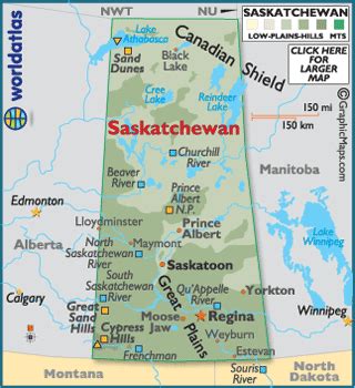 Sasketchewan Map / Geography of Sasketchewan / Map of Sasketchewan - Worldatlas.com